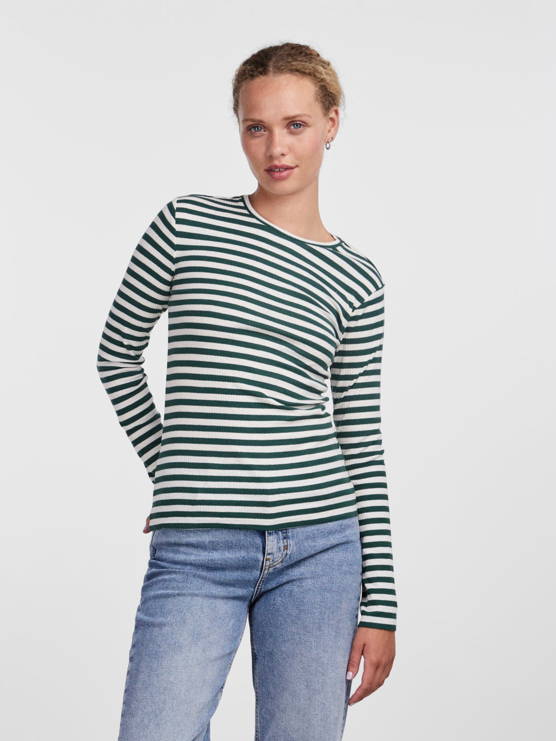 PCRUKA Langærmet - Trekking Green Strib